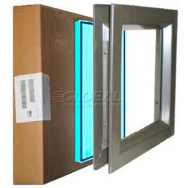 Louver & Steel Beveled Vision Lite VLFEZ2430B TEMP PAK, 24in X 30in, Bronze W/Tempered Glaze, Activar Construction Products Group, Mfr#: VLFEZ 2430B TEMP PAK